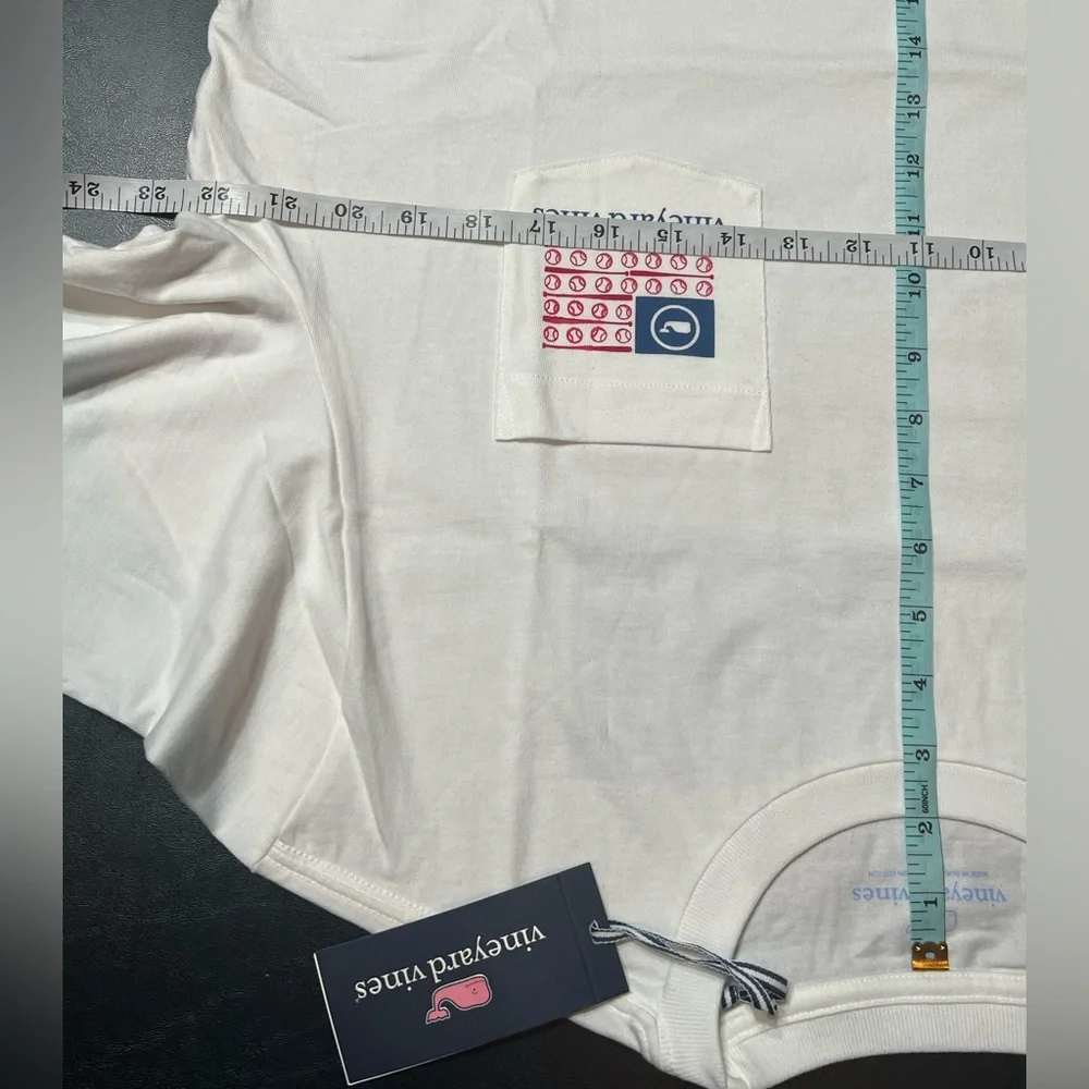 Vineyard Vines Baseball Flag Pocket Tee - Picture 10 of 11